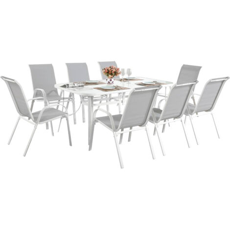 Salotto da giardino in textilene" Cordoba XL 180" - Phoenix -Grigio
