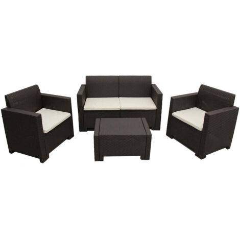 SALOTTO NEBRASKA A 2 POSTI IN WICKER MARRONE