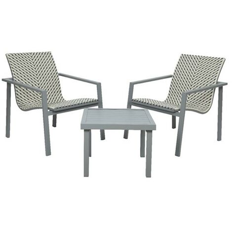 Salotto Quebec 3 pezzi grigio