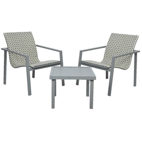 Salotto Quebec 3 pezzi grigio