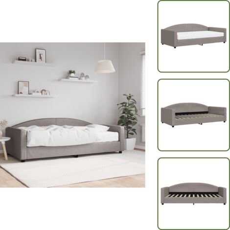 Salotto - vidaXL Divano Letto con Materasso Tortora 100x200 cm in Tessuto - Camera da letto