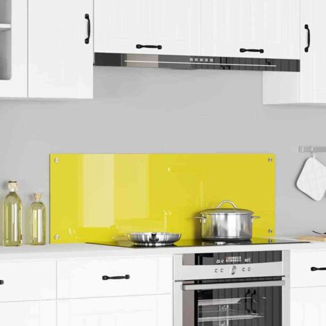 Salpicadero de cocina Amarillo 120 x 40 x 0,6 cm vidaXL