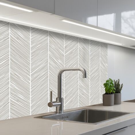 SALPICADEROS DE COCINA Classic - Espiga - Gris 80x60
