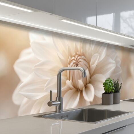 SALPICADEROS DE COCINA Flor - Dalia - Blanco 250x60