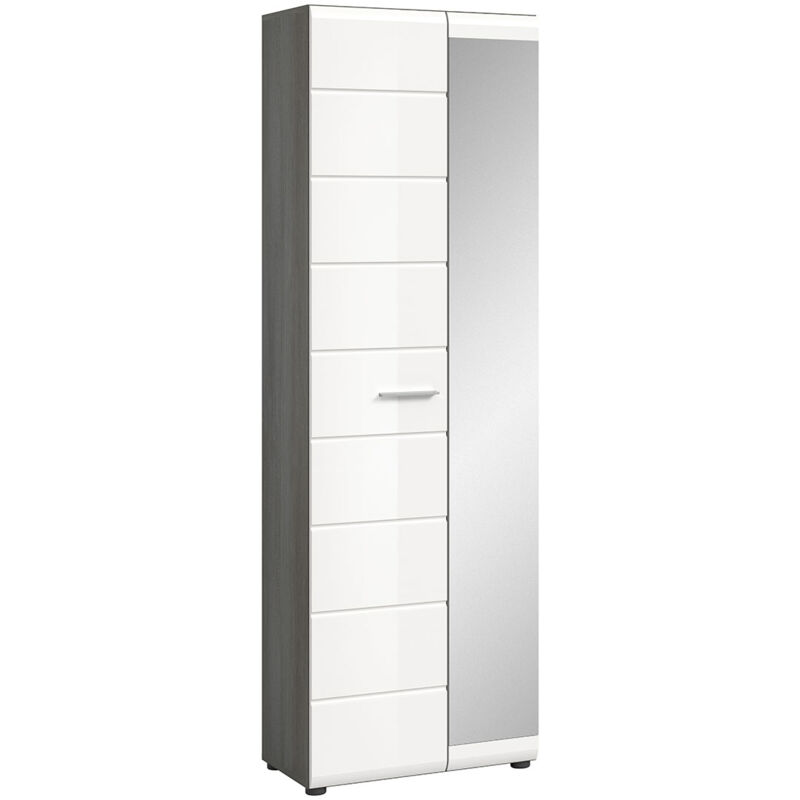 Ebuy24 Salsa Kleiderschrank 2 Türen Weiß Hochglanz.