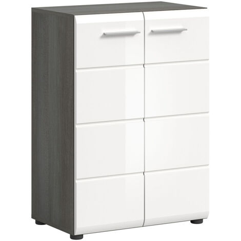 Salsa Sideboard 2 Türen weiß Hochglanz.