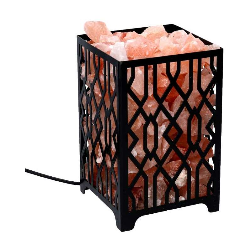 Lampada sale con ciottoli e attacco cm13,1x13,1h20...