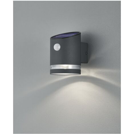 Salta Led IP44 Anthrazit Außenlampe mit Trio Lighting Bewegungssensor