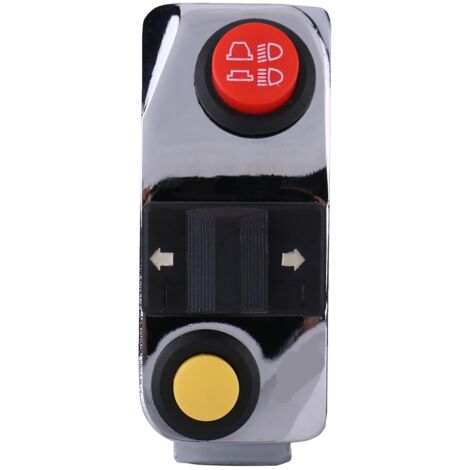 Saluaqui Premium Motorrad-Lenkerschalter mit integrierter Hupe, Blinkern, Fern- und Abblendlichtsteuerung, Schwarz, 7/8" Durchmesser, robustes und langlebiges Design