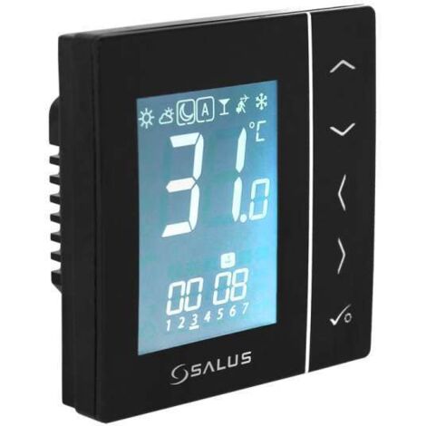 Salus VS10BRF Digitaler Funk Thermostat Gehäusefarbe schwarz 112612