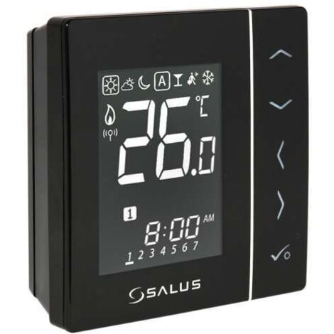 Salus VS20BRF Digitaler Funk Thermostat Gehäusefarbe schwarz 112622