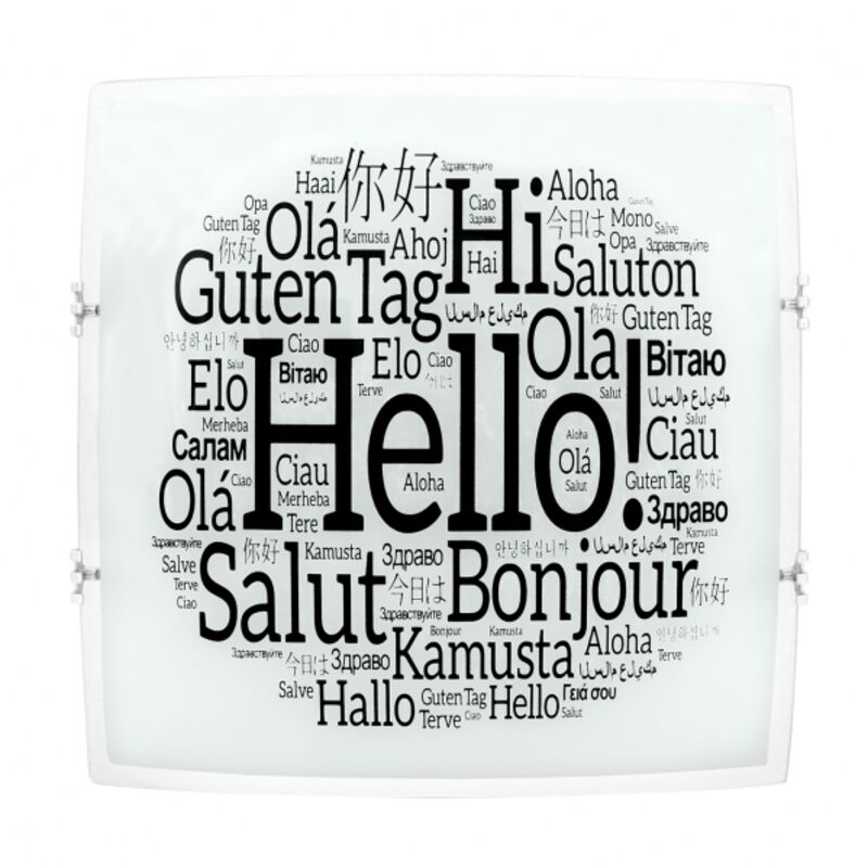 Salutation plafoniera 2xe27 white 30x30