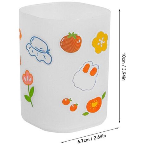 SALUTUYA tasse de stylo rond Porte-stylo rond de grande capacité procédé de glaçage anti-aslip crayon crayon meuble rangement