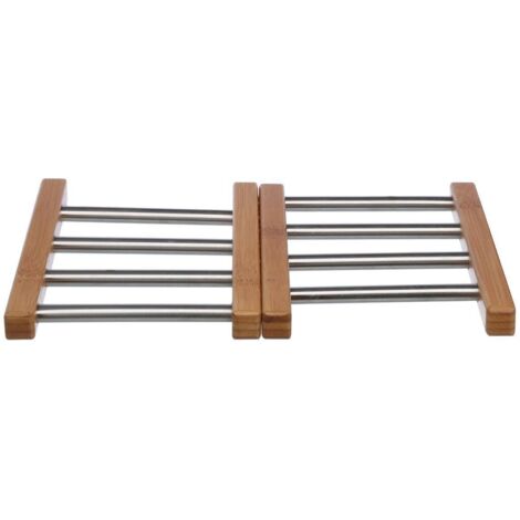Salva manteles extensible de bambu e inoxidable