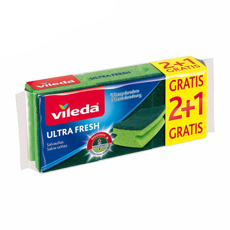 

VILEDA Salva uñas verde 2+1 ultrafresh 162297 vileda