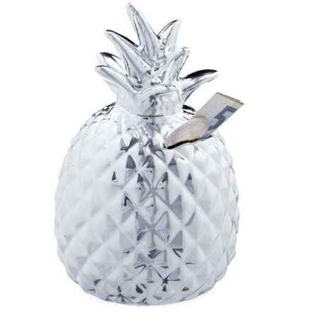 Salvadanaio ananas in argento
