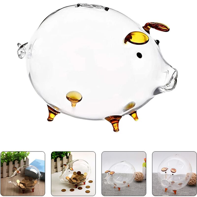 Salvadanaio in vetro, ornamento salvadanaio, per