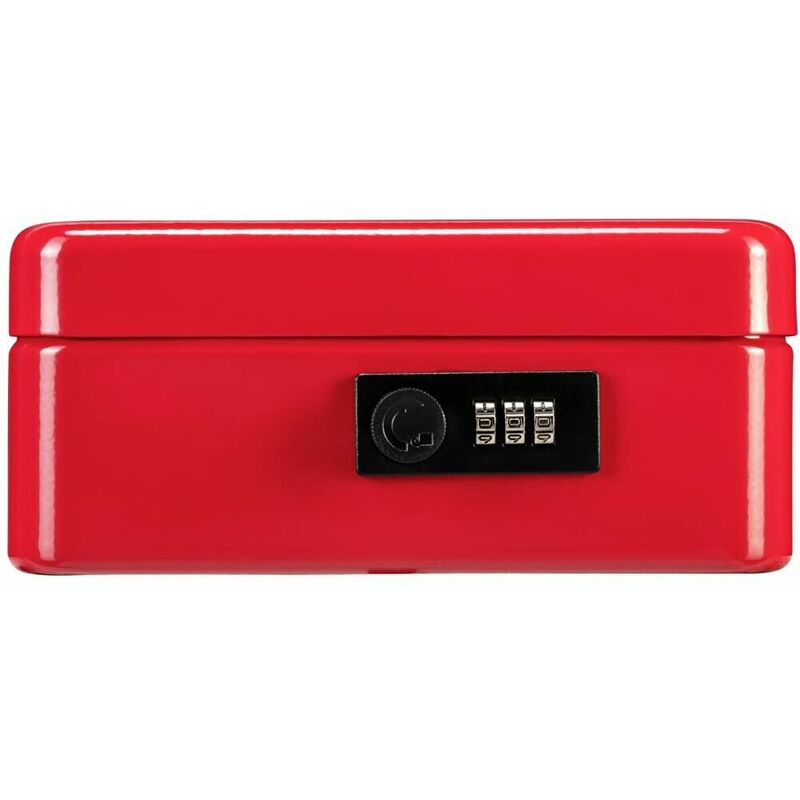 Image of Burg-wächter - Cassetta portavalori con serratura a combinazione e inserto in contanti, lamiera d'acciaio, codice Money 5020, colore: Rosso