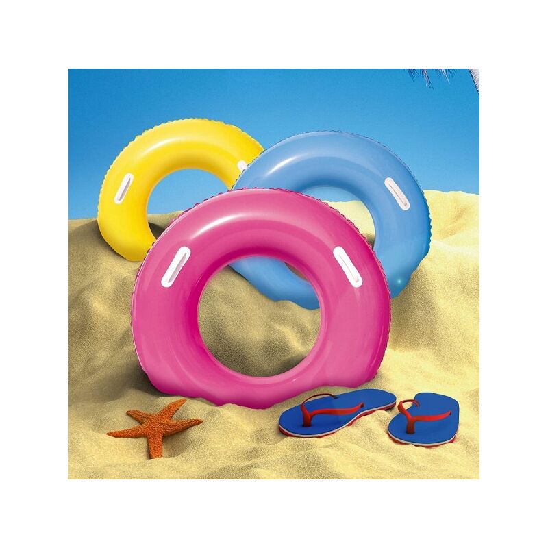 Trade Shop Traesio - Chaleco Salvavidas Donut Color Con Asas 36084 Para Piscina Mar 91 Cm 3 Colores