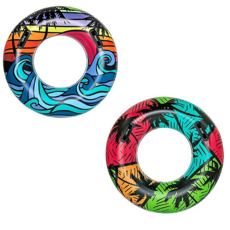 Trade Shop - Salvagente Gonfiabile Con Maniglie Palme Tropicali 91Cm 2 Colori Assortiti 36350 -