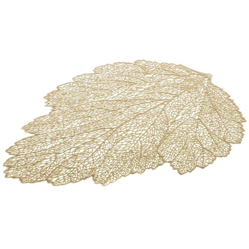 

Mantel hoja individual dorado de plástico exótico de 47x36 cm. Compra mínima 4 unid