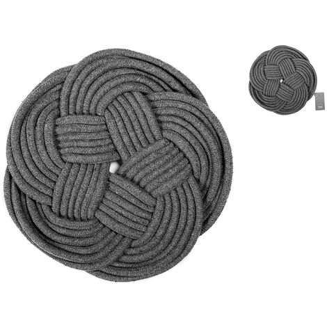 Salvamanteles redondo de algodón - Gris - 27 cm