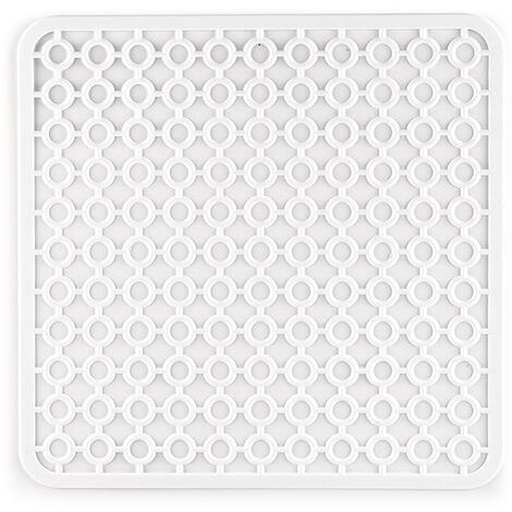 Salvaplatos para fregadero cuadrado 30 cm Blanco