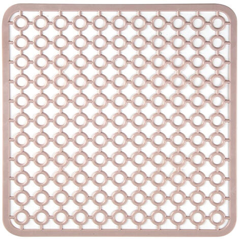 Salvaplatos para fregadero cuadrado 30 cm Rosa claro