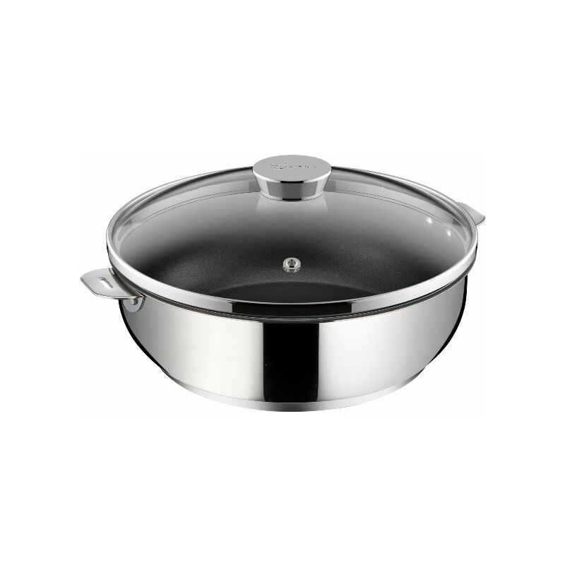 Salvaspazio+ sauteuse inox rev�tu 28 cm lagotherm� + couvercle verre Lagostina 12138032028