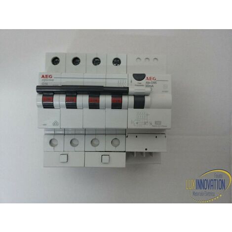 SALVAVITA TRIFASE + NEUTRO 4 POLI MAGNETOTERMICO DIFFERENZIALE 32A 4.5KA AEG