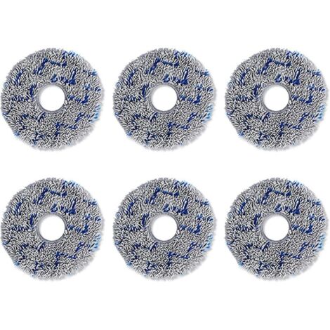 Salviette detergenti morbide e riutilizzabili, confezione da 6, salviette di ricambio in microfibra per l'aspirapolvere robot T20.