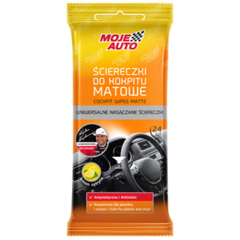 Salviette idratanti per abitacolo, opache, 24 pezzi. Moje Auto