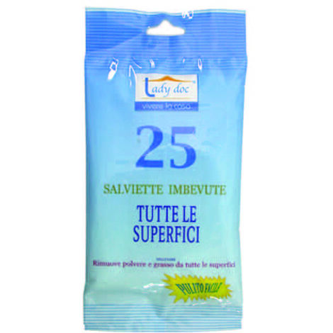 Salviette imbevute per tutte le superfici - cm.16x21