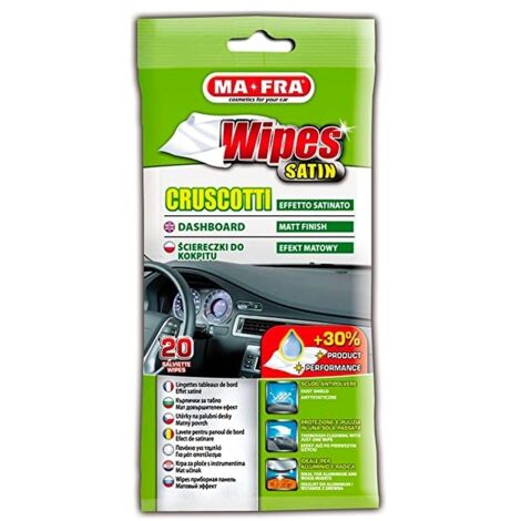 Salviette  Mafra wipes satin cruscotto auto 20 pezzi