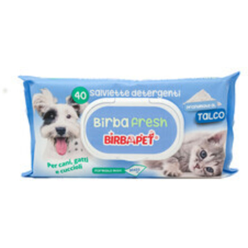 Salviette Per Animali Talco 40 Pz Q.ta 24