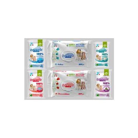 SALVIETTE UMIDIFICATE PER CANI E GATTI 30x20 cm Talco - Conf. 35 pezzi - FRONTLINE