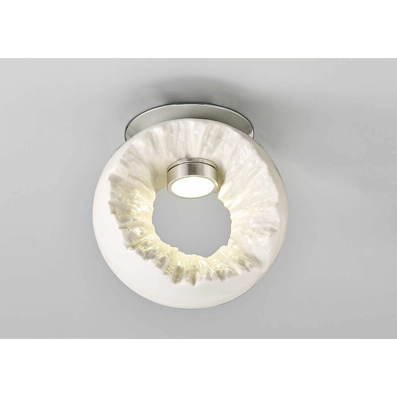 Salvio ceiling lamp round Sculpture 1 x 3W LED Chrome / white