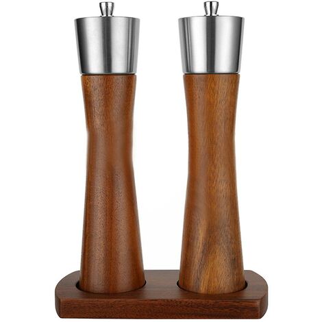 Salz- und Pfeffermühlen-Set, Pfeffermühle, Salzstreuer, nachfüllbares Kit mit einstellbarer Grobheit