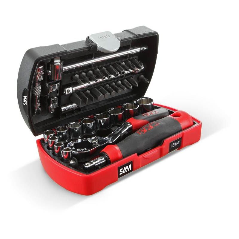 Koffer Spannen/Schrauben 39 Werkzeuge + Multifunktionszange SAM OUTILLAGE POCKETRJZ