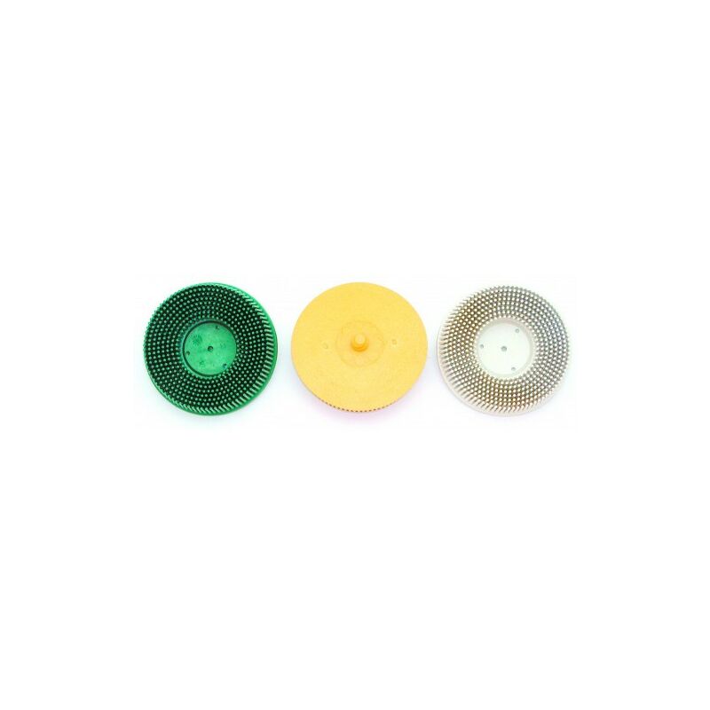 Brosses abrasives système accrochage à vis uniquement rolloc diametre 75 grain 80 (jaune) - Sam Outillage