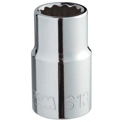 SAM OUTILLAGE - Douilles courtes 1/2" 12 pans en mm
