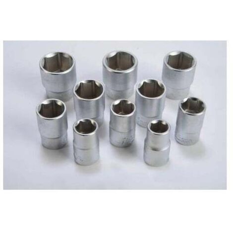 SAM OUTILLAGE - Jeu 10 Douilles Courtes 3/8''(10/11/12/13/14/15/16/17/18/19)