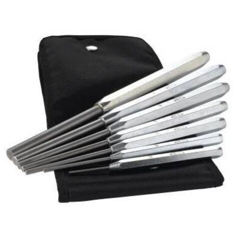 SAM OUTILLAGE - Jeu De 7 Chasse-Goupilles Standard Longs 2 3 4 5 6 8 10 Mm