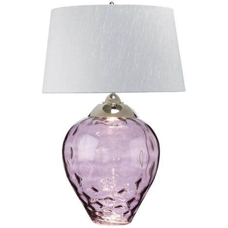 Samara Grande Lampe De Table Verre Teinté Prune