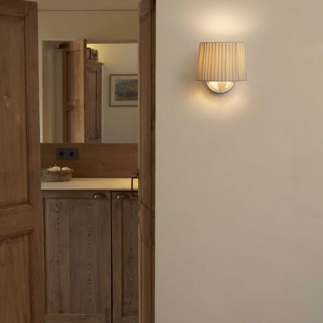 SAMBA Aplique de pared blanca/encintada beige 64306-35