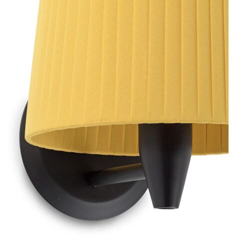 SAMBA Aplique de pared negra/encintada amarilla 64307-36