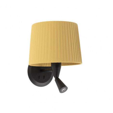 SAMBA Applique murale avec lecteur noire/enrubannée jaune 64309-36