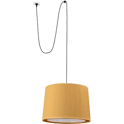 SAMBA Lámpara colgante negra/amarilla con clavija 68604-45