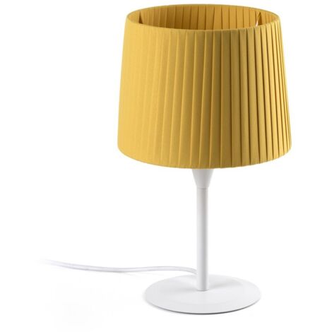 SAMBA Lámpara sobremesa blanca/encintada amarilla 64310-39