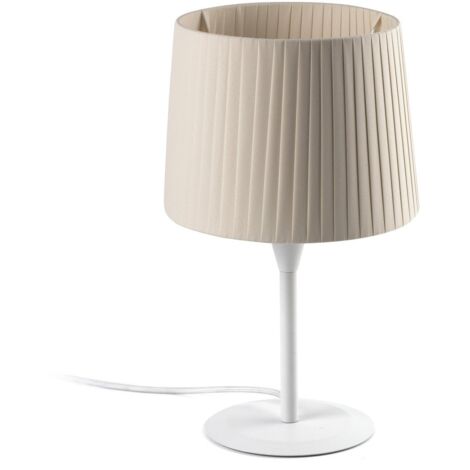 SAMBA Lampe de table blanc/enrubanné beige